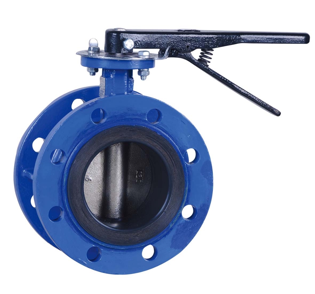 ANSI FLANGED BUTTERFLY VALVE WITH HANDLE LEVER，FIG#D41X4