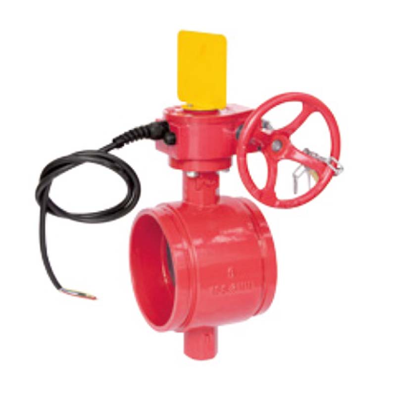 BS/DIN GROOVED BUTTERFLY VALVE WITH TAMPER SWITCH, FIG#XD381X39